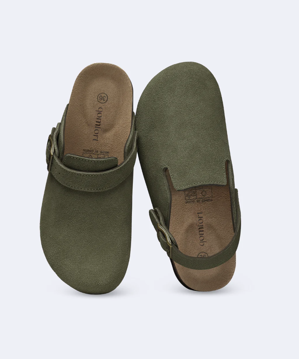 Genuine Suede Backstrap Clogs by Qomfort - Image 9