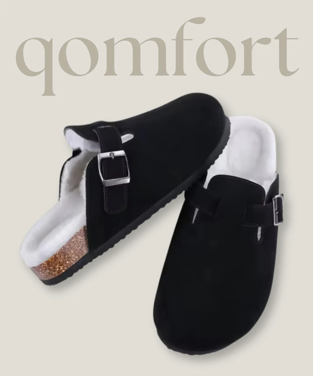 Fur-lined Suede Clogs by Qomfort - Image 4